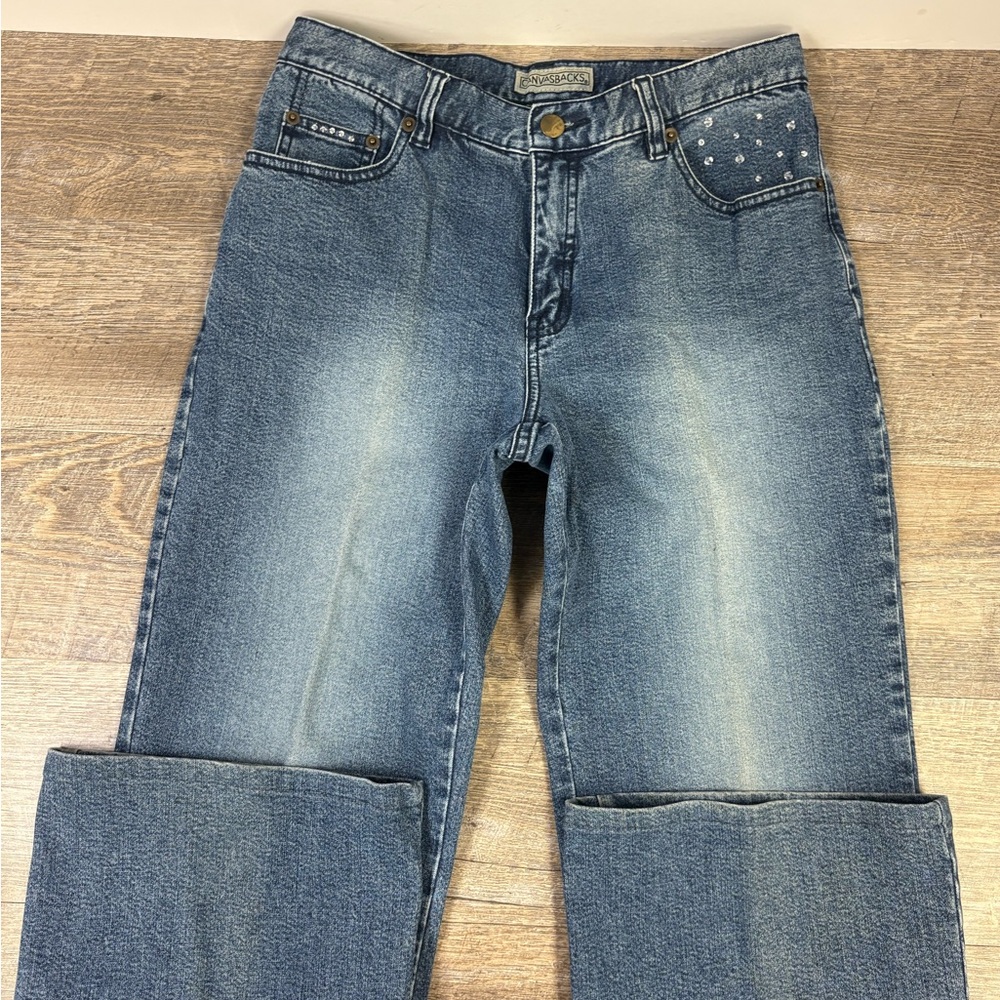 Canvasbacks Embellished Blue Denim Jeans (Size 6)